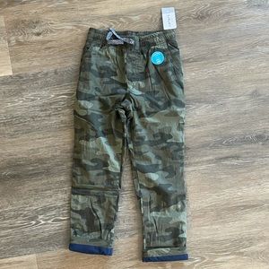 Carter’s Boy’s Size 6 Camo Pants with Navy Lining